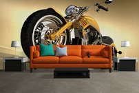 Tapeta Žltá motorka - AM 0125