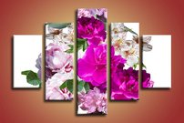 obrazy na stenu kytica kvetov 5 dielny
