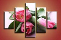 obraz na stenu ruzove tulipany OD 4